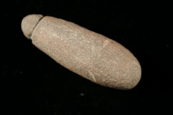 PLUMMET: PLUMMET, SANDSTONE, 2 ¼", FOUND IN IOWA. PICTURED CENTRAL STATES ARCHAEOLOGICAL JOURNAL VOL. 39, #4, PG. 202 (1992)