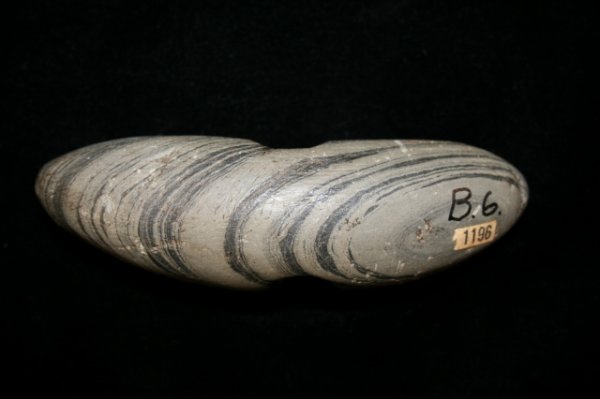 BANNERSTONE: BANNERSTONE, BANDED SLATE, 3 ¾", PICTURED OHIO ARCHAEOLOGIST, VOL.40, #4, BACK COVER (1990), PICTURED WHO'S WHO #7, PG. 346 (1988)
