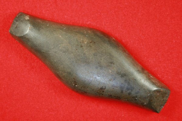 ADENA EXPANDED CENTER GORGET: ADENA EXPANDED CENTER GORGET, SLATE, 4 ½", ALLEN CO., IN., EX-FRAN HESSERT. PICTURED CENTRAL STATES ARCHAEOLOGICAL JOURNAL VOL. 35, #3, PG. 146 (1988)