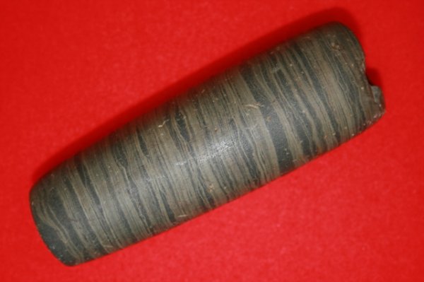 TUBE BANNER: TUBE BANNER, BANDED SLATE, 3 7/8", OTTAWA CO., MI., PICTURED WHO'S WHO #7, PG. 346 (1988)