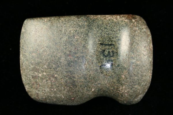 MINIATURE 3/4 GROOVED AXE: MINIATURE ¾ GROOVED AXE, GRANITE, 2 3/8", WAYNE CO., OH., PICTURED CENTRAL STATES ARCHAEOLOGICAL JOURNAL VOL. 40, #1, PG. 29(1993)