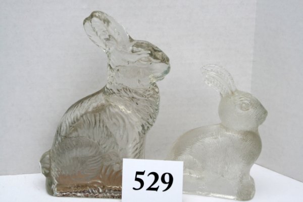 2 Rabbit Candy Containers: n/pic - (2pcs)"Rabbit by Stough" û N/C Rabbit - "Peter Rabbit" - R/C