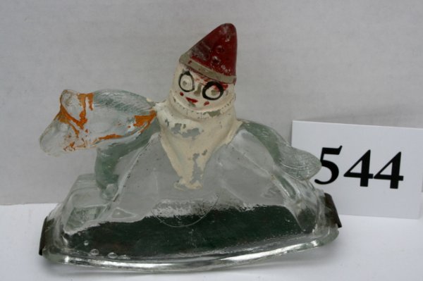 Rocking Horse Candy Container: Rocking Horse with Clown Rider - 70% Paint - O/C