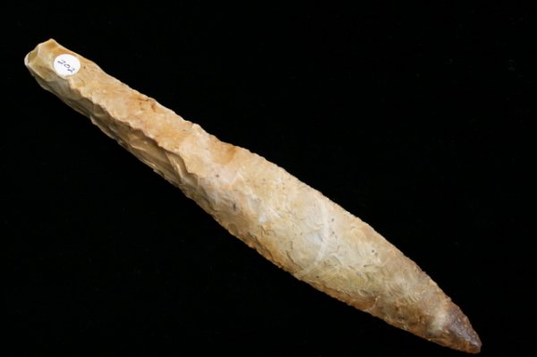 DANISH DAGGER: DANISH DAGGER, FLINT, 7", "STITCHED" TYPE HANDLE. EX-SEDLON, PICTURED IN WHO'S WHO #3, PG. 307 (1972)