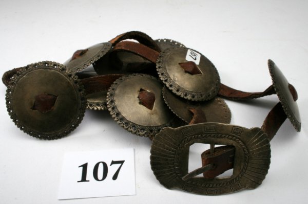 Concho Belt with buckle: 38" First Phase Navajo Concho Belt with buckle and large 2 3/4" wide Conchos