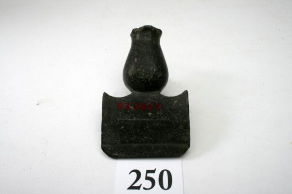 Steatite Great Lakes Micmac Pipe: 4 1/4" x 2 3/4" Steatite Great Lakes Micmac Pipe – early 1800's – several rim chips