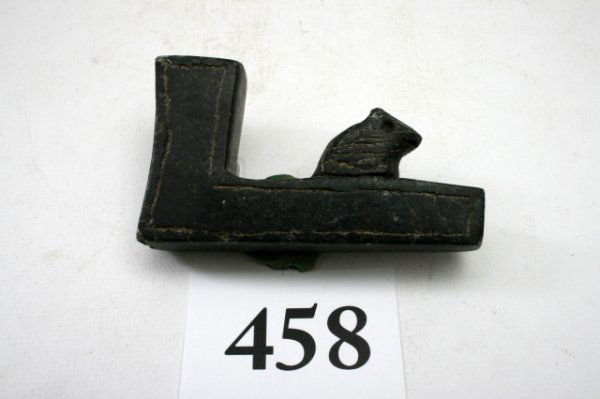 Steatite Effigy Elbow Pipe: 3 1/2" Steatite Effigy Elbow Pipe – New York