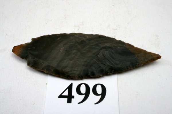 Hornstone Turkey Tail Point: 4 1/2" Hornstone Turkey Tail Point – Harrison Co. Ind. Ex. Larry Dyce Coll.