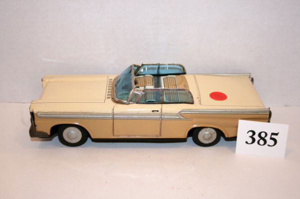 59 Ford: Unknown/Japan 10" '59 Ford w/ retractable windows tin friction – 1959 –vg/ex not tested