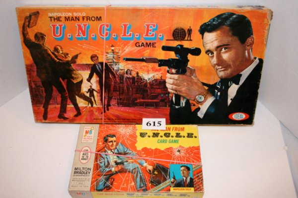 Man From Uncle Card Game: Ideal Man From Uncle Card Game – 1965, Milton Bradley & Man from Uncle Board Game – 2pcs.