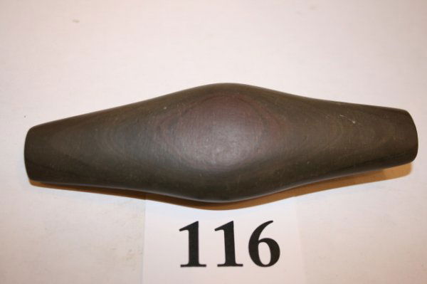 Fine Undrilled Adena Expanded Center Gorget: Fine Undrilled Adena Expanded Center Gorget – 5" x 1 1/2" Stark Co. Ohio