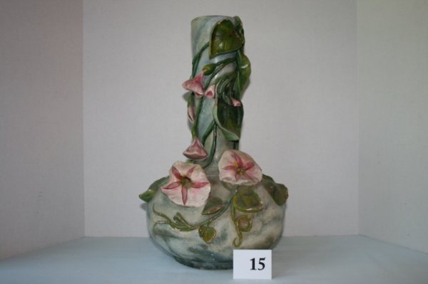 Large 15 in. Amphora vase: Large 15 in. Amphora vase-marked "West's Terraline"-some slight damage