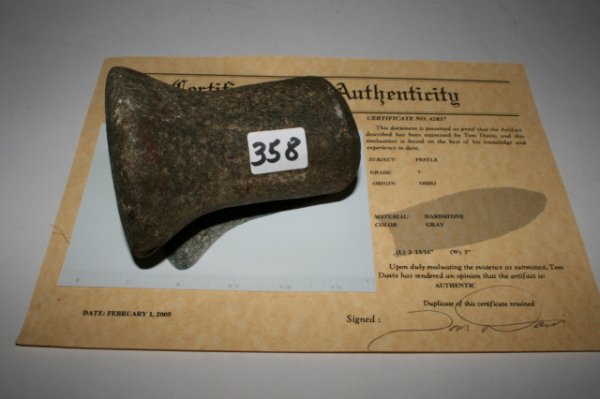 3 13/16" Bell Pestle: 3 13/16" Bell Pestle – Ohio – Davis C.O.A.