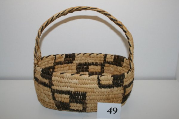 Oval Handled Papago Basket