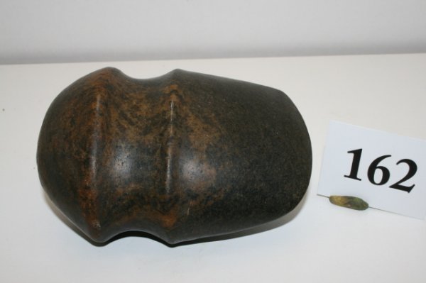 Full Groove Axe: 4 7/8" Highly Polished Full Groove Axe found 2 mile east of Norwalk Huron Co. Ohio by Oliver Snelling in the 1940's