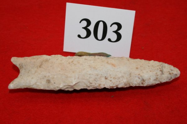 Burlington Chert Dalton Point: 4 3/4" Burlington Chert Dalton Point – St. Clair Co. Ill.
