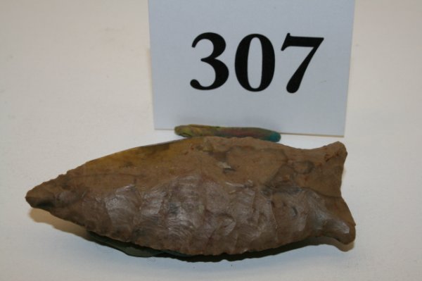 Beaver Lake Point: 3 1/16" Beaver Lake Point "Ma. Co. Ala.," written on piece restoration to side, ex. Martz Collection
