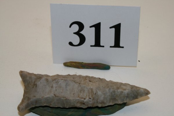 Paleo Cumberland Point: 2 7/8" Paleo Cumberland Point purchased by Sterling Martz from Tom Davis in 1993 Jackson Co. Tenn.