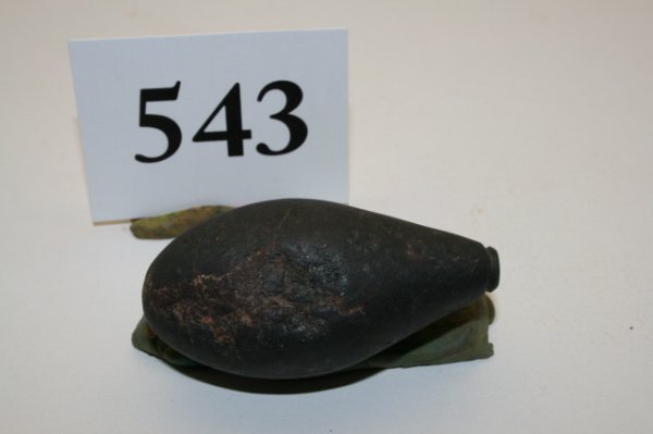 Hematite Groove Top Plummet: 2 3/8" Hematite Groove Top Plummet from Ohio – Davis C.O.A.