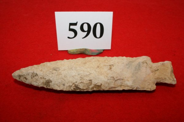 5 1/4" Chert Dalton Point: 5 1/4" Chert Dalton Point – Peoria Co. Ill.