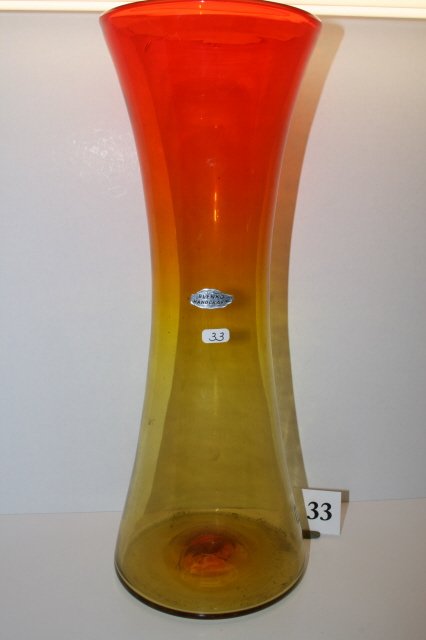 Blenko Amberina Vase: 16 1/2" Blenko Amberina Vase