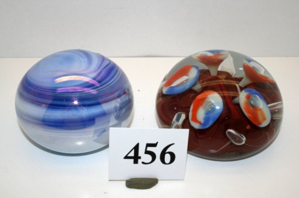 Gibson Paperweight: Gibson Blue Swirl Paperweight – Morning Glory Paperweight