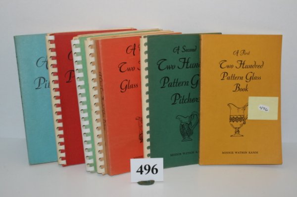 1 Thru 8 Pattern Glass Books: Set of 1 Thru 8 of Minnie Watson Kamm Pattern Glass Books