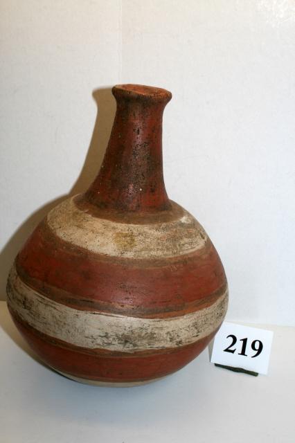 Pottery Water Bottle: 8" x 10" Red & White Pottery Water Bottle – St. Francis Co. Ark.