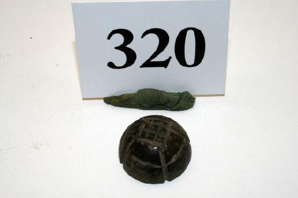 Miniature Cone: 15/16" Rare Engraved Miniature Cone from Spiro Mound – Ex. Dave Kuhn Collection