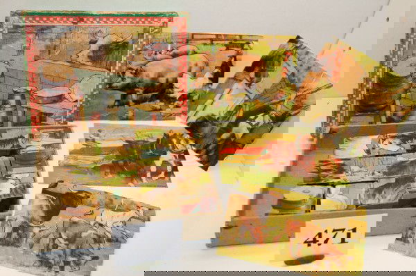 Wooden Block Puzzle in original box: Wooden Block Puzzle in original box – pictures of animal scenes inside