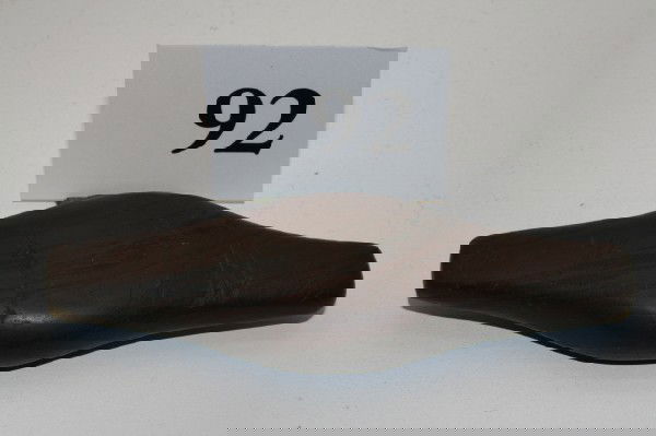 Undrilled Expanded Center Gorget: 4 9/16" Red Banded Slate Undrilled Expanded Center Gorget – Ohio – Fine