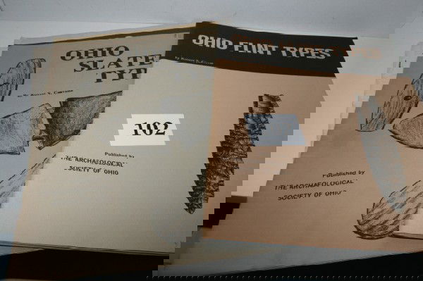 4 Bulletins: 4 Bulletins, 2 Early Ohio Archaeological 1953, 1957, and "Ohio Slate Types by Robert Converse and Ohio Flint Types Robert Converse, good reading