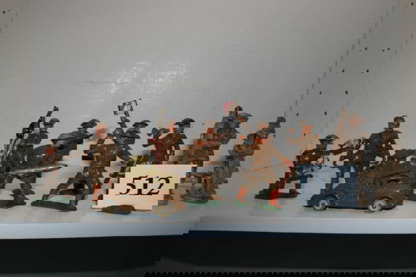 Barclay ManOil Dimestore Soldiers: Barclay ManOil Dimestore Soldiers – 13 pcs. – g/vg