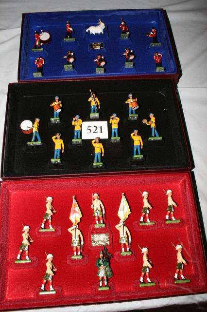 Wm. Britains Seaforth Highlander: Wm. Britains Limited Edition Seaforth Highlander #5188, U.S. Army Band #5391, Royal Welch Fusiliers #5191 – 3 sets Mint in box