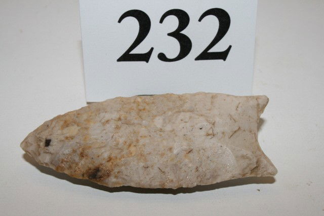 Clovis Point: 2 11/16" Clovis Point – short flutes on both sides – thin, Indiana