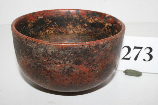 Thin Walled Redware: 4 1/8" x 2 1/2" Thin Walled Redware Darkened from cooking, Northern Calif. (old tag)