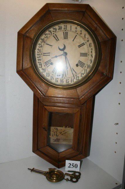 Circa 1900 Regulator Calendar Clock: Circa 1900 Regulator Calendar Clock – Simon Wittner