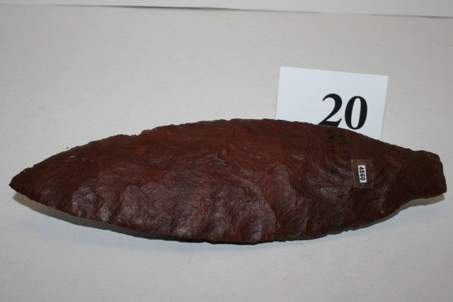 Jasper Stemmed Knife: 7 1/8" Jasper Stemmed Knife – Randolph Co. Ark., Nice