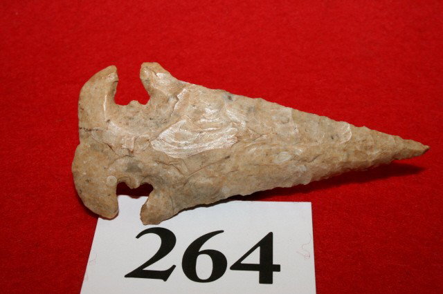 Chert "E" Notch Point: 3 5/16" Chert "E" Notch Point – Ex. Jim Gonyers Collection – Nice