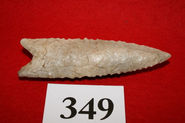 Serrated Dalton Point: 4 1/16" Serrated Dalton Point (corner of base broken and glued)