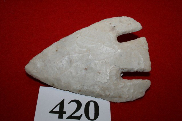 Burlington Chert Calfs Creek Point: 3 5/8" Burlington Chert Calfs Creek Point – Thin