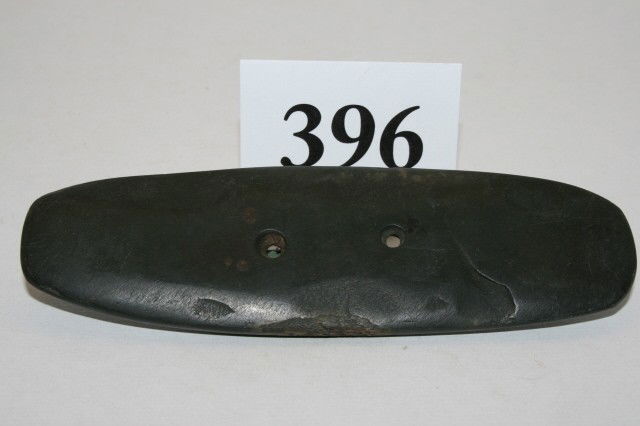 2 Hole Slate Gorget: 5 1/8" 2 Hole Slate Gorget – Clark Co. Ohio – Ex. Arthur Altick Collection