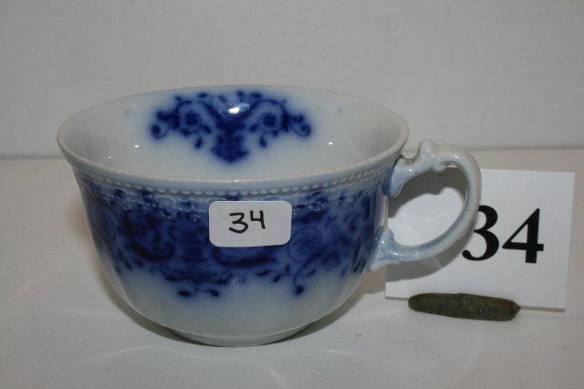 Flow Blue Cup: Flow Blue Cup by Grindley – Joan Pattern?