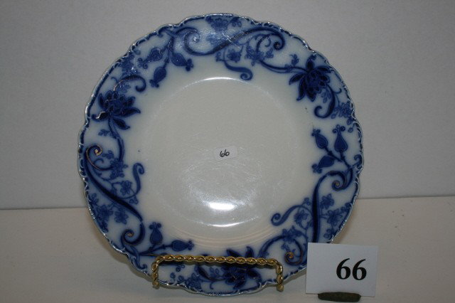 Flow Blue Plate: Andafia 8 5/8" Flow Blue Plate by Johnson Bros. England