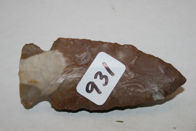 Pipe Creek Flint Hopewell Point: 2 3/4" Pipe Creek Flint Hopewell Point – Warren Co. Ohio – Ex. Walter Kelly Coll.