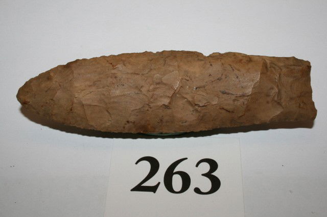 4 9/16" Clovis Point: 4 9/16" Clovis Point – short flutes and basil groundings, several small dings