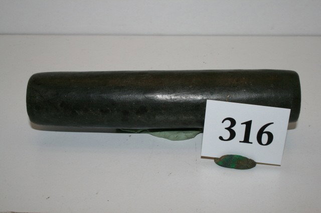 Steatite Polished Tubular Pipe: 7 3/8" Steatite Polished Tubular Pipe – found by Jack Litefield in Poway Cal. 1959 – Davis Grade 10 C.O.A.