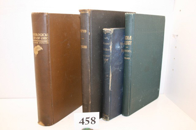 4 Books – "The Mound Builder": 4 Books – "The Mound Builder", McClean 1887, "Pipes and Smoking Customs of the American Indian", McGuire, "Archaeology of Ohio", Read, "Archaeological History of Ohio", Fouke
