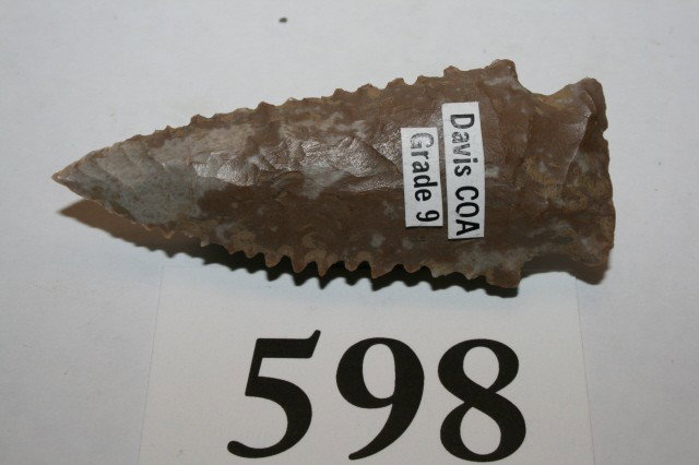 Ft. Payne Chert Kirk Point: 2 5/8" Ft. Payne Chert Kirk Point – Wayne Co. Kentucky, Davis C.O.A. Grade 9