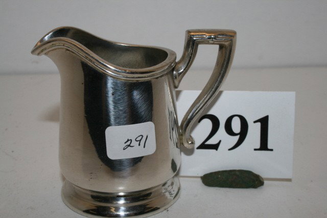Silver Soldered Creamer: 2 1/2" Silver Soldered Creamer for New Haven R.R. by R. Wallace
